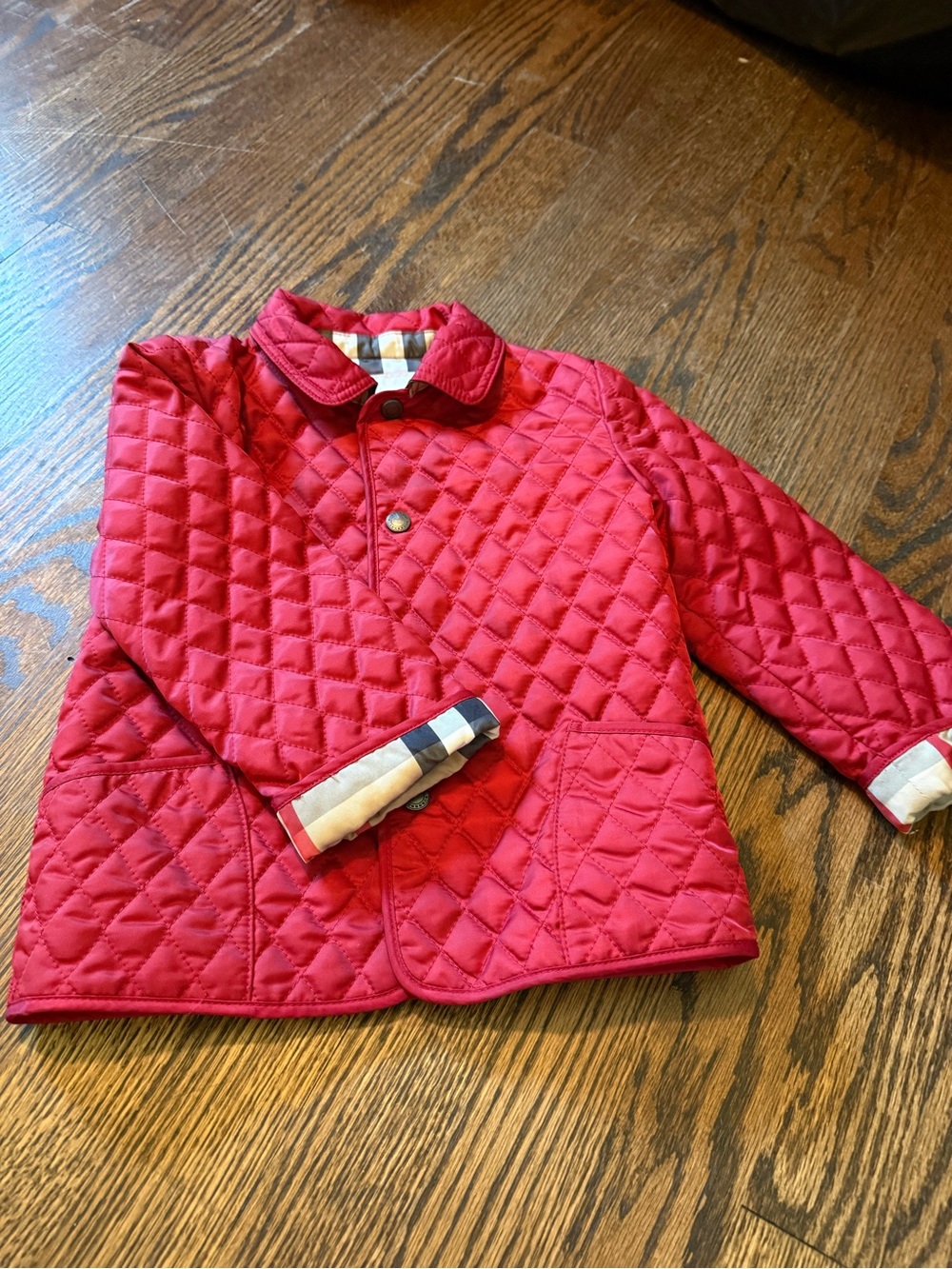 Burberry Red Quilted Kids Puffer Jacket - Picture 2 of 11